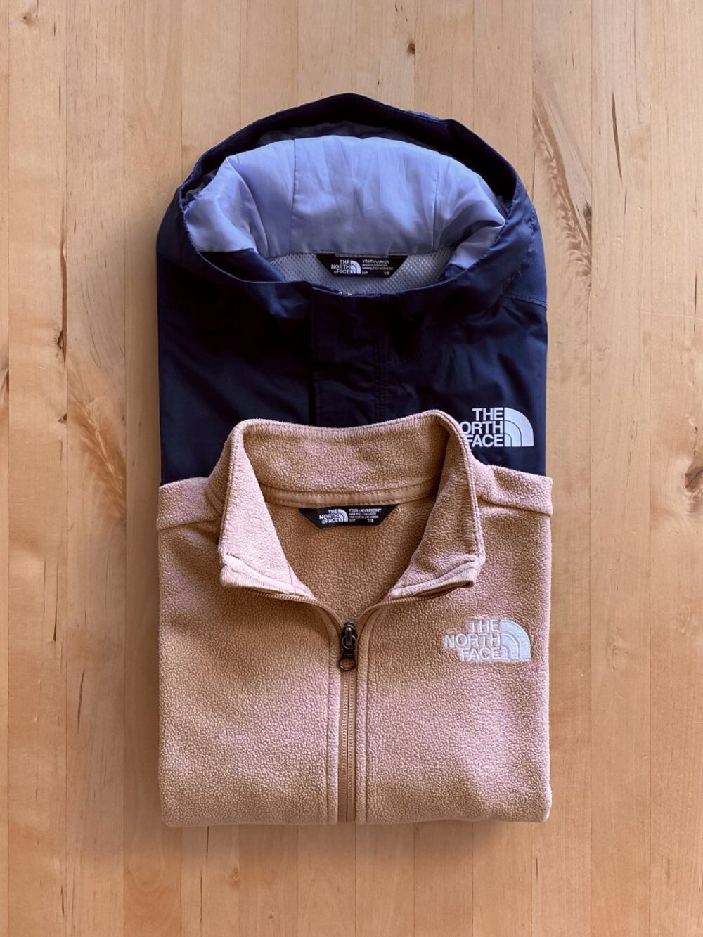 The North Face DryVent™ Stormy Rain Jacket + Glacier Cropped ½-Zip Girl's Small
